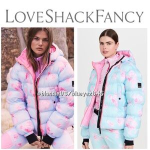 LoveShackFancy x Bogner Fire+Ice Rosetta ski jacket in powder blue US 4/Euro 34